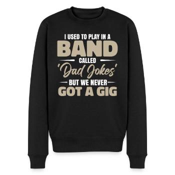 Papa Blagues Groupe de musique - Pull Premium bio Homme - noir - Devant - Nico (187cm)
