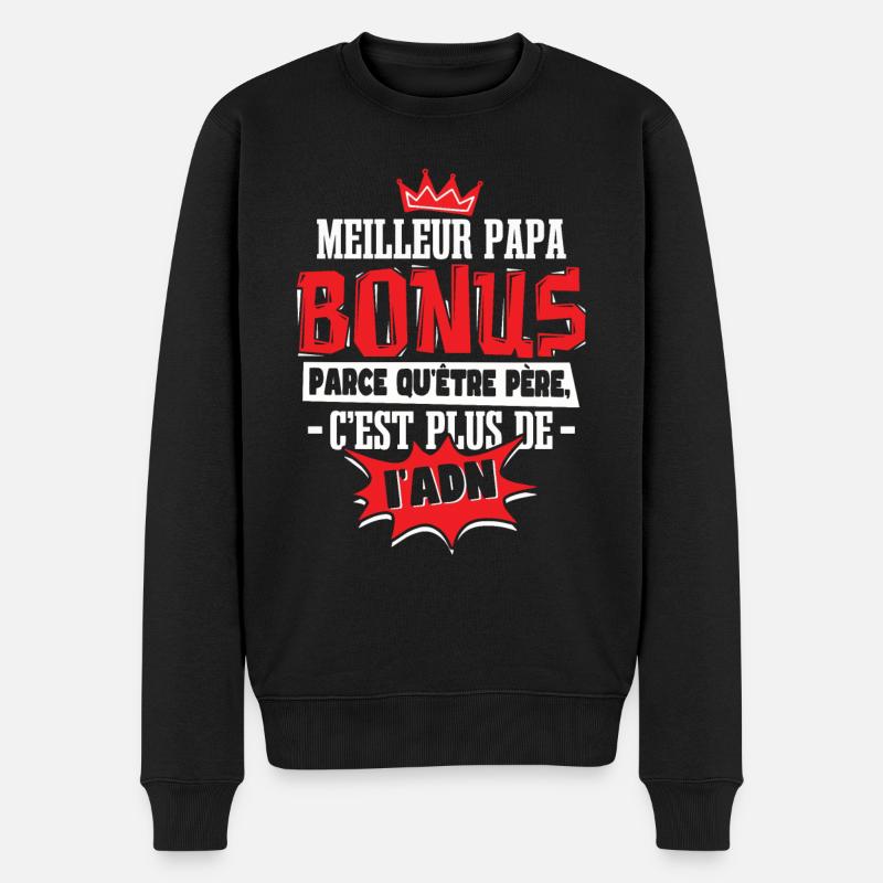 Meilleur Papa Bonus - Pull Premium bio Homme - noir