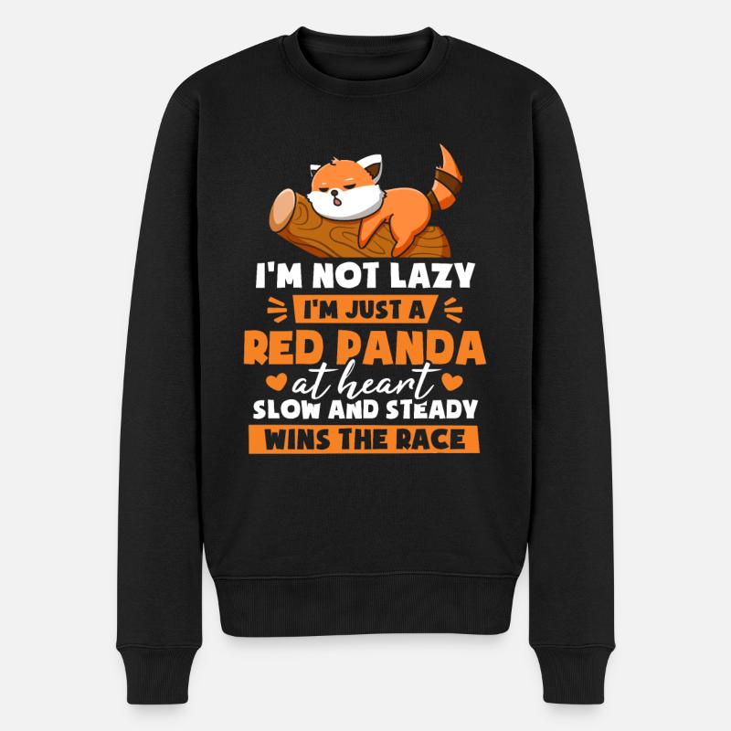 Je ne suis qu’un panda roux - Pull Premium bio Homme - noir