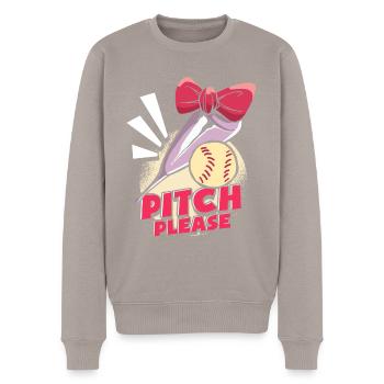 Softball lustig - Männer Premium Bio Pullover - Taupe - Vorne - Nico (187cm)