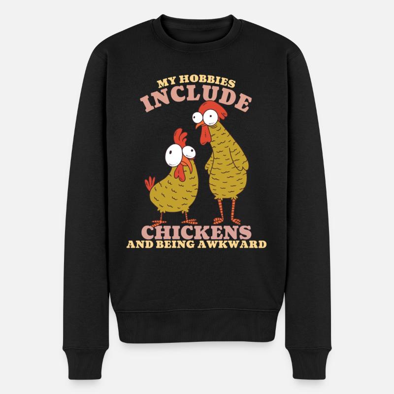 My Hobbies Include Chickens - Men's Premium Organic Jumper - black