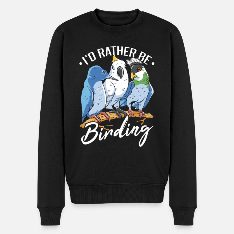 Je préfère observer les oiseaux - Pull Premium bio Homme - noir