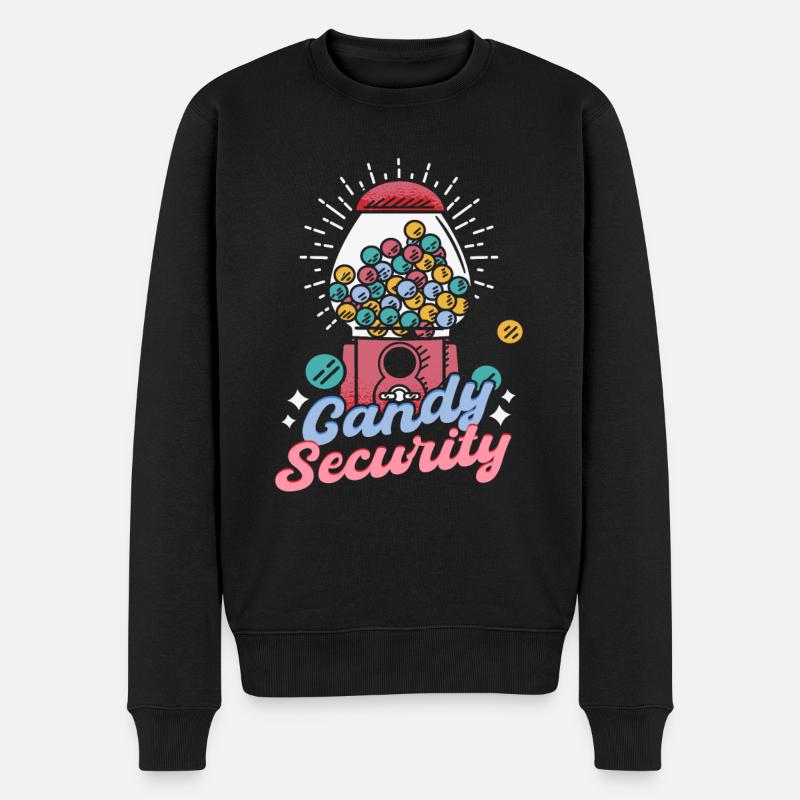 Süßigkeiten Sicherheit Süßigkeiten - Männer Premium Bio Pullover - Schwarz