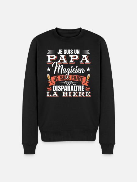 Papa Humour Bière - Pull Premium bio Homme - noir