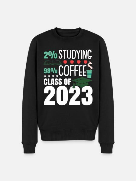 Class of 2023 Coffee - Men's Premium Organic Jumper - black