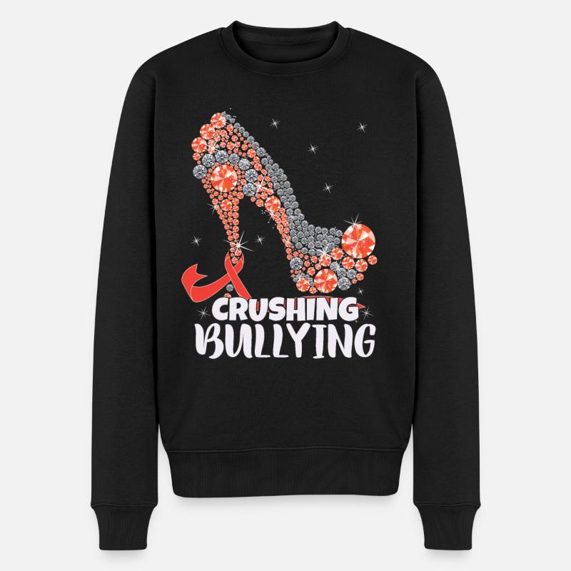 Anti-Mobbing-Tag der Einheit von Frauen - Männer Premium Bio Pullover - Schwarz