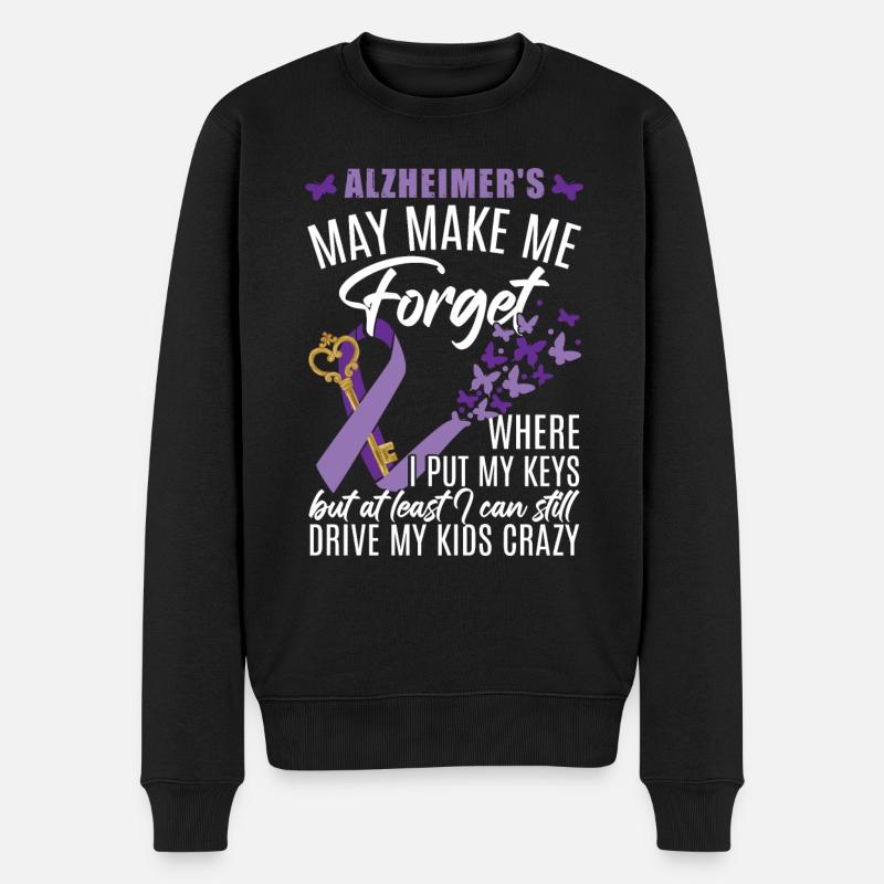 Alzheimer Démence Ruban violet - Pull Premium bio Homme - noir