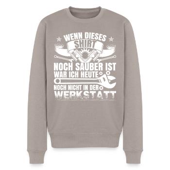 Werkstatt KFZ Mechaniker Automechaniker - Männer Premium Bio Pullover - Taupe - Vorne - Nico (187cm)