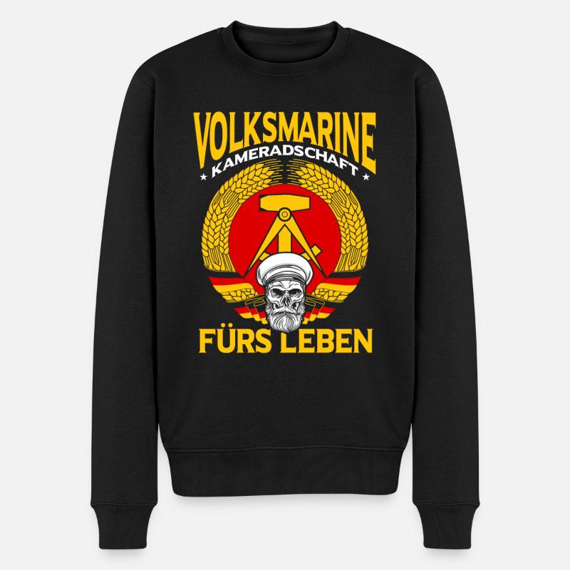 Volksmarine - Männer Premium Bio Pullover - Schwarz