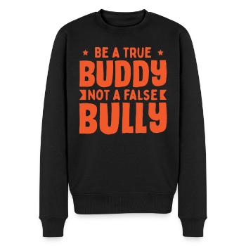 Be A True Buddy | Unity Day - Men's Premium Organic Jumper - black - Front - Nico (187cm)