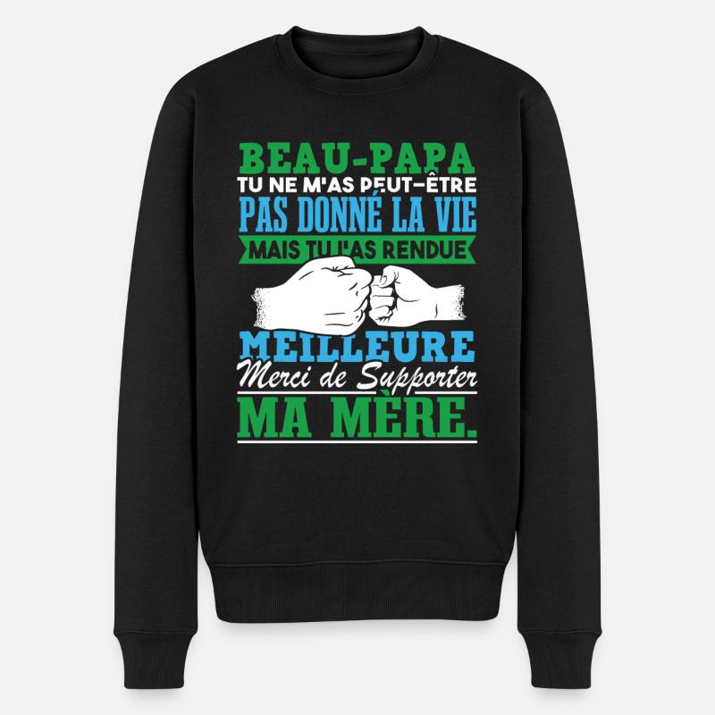 Beau Papa Fête des Pères - Pull Premium bio Homme - noir
