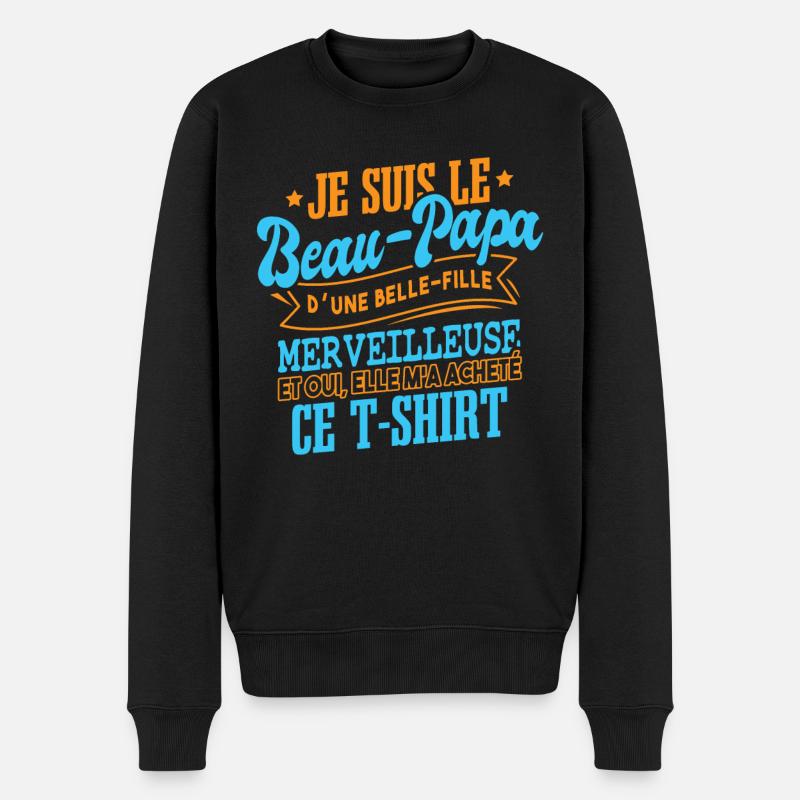 Je Suis Le Beau-Papa - Pull Premium bio Homme - noir