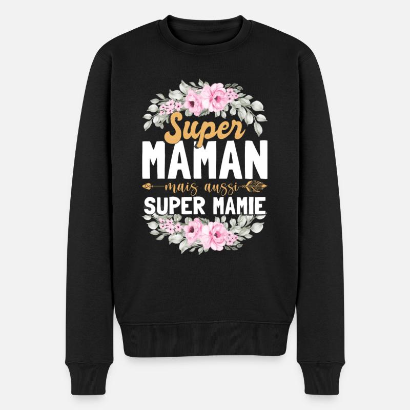 Cadeau Mamie Humour - Pull Premium bio Homme - noir