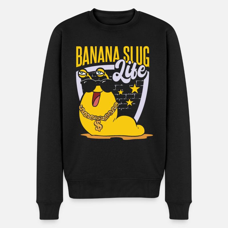 Vie de limace de banane - Pull Premium bio Homme - noir
