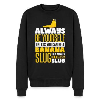 Soyez toujours une limace de banane - Pull Premium bio Homme - noir - Devant - Nico (187cm)
