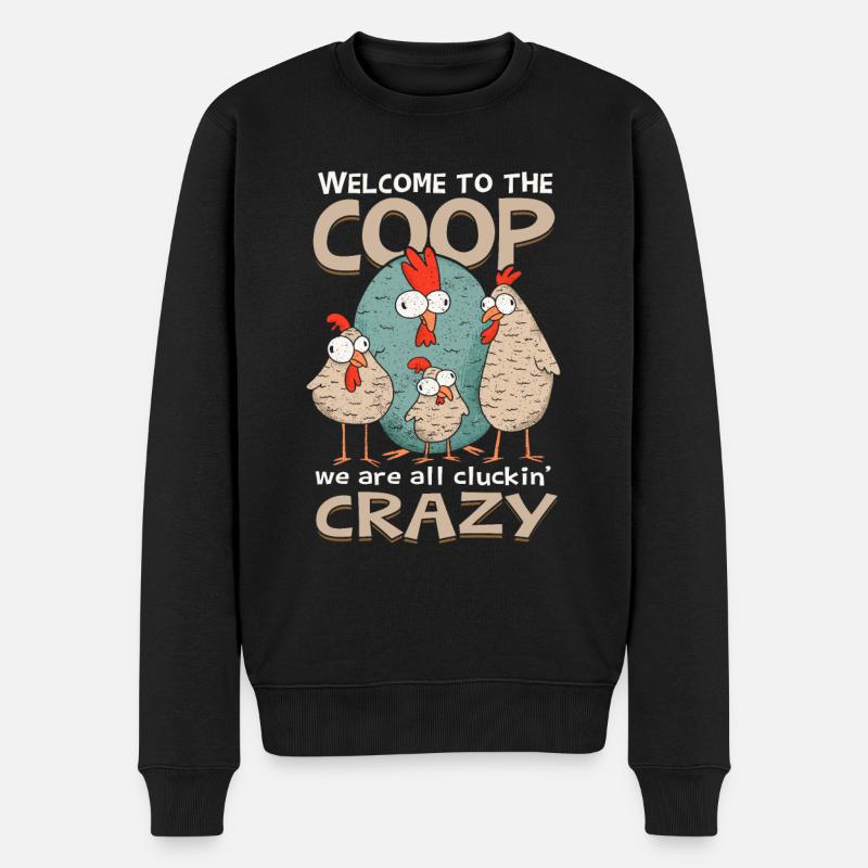 Willkommen im Coop - Männer Premium Bio Pullover - Schwarz