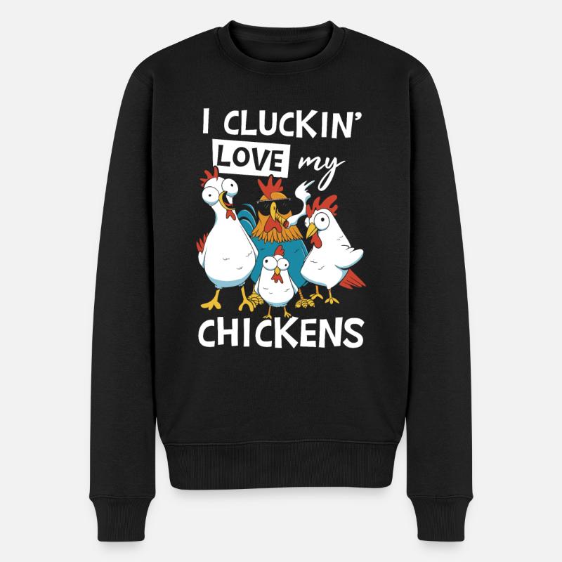 J’aime mes poules - Pull Premium bio Homme - noir