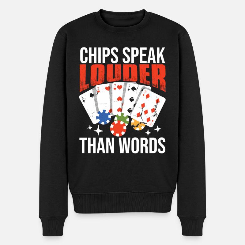 Funny Poker Texas Hold’em - Pull Premium bio Homme - noir