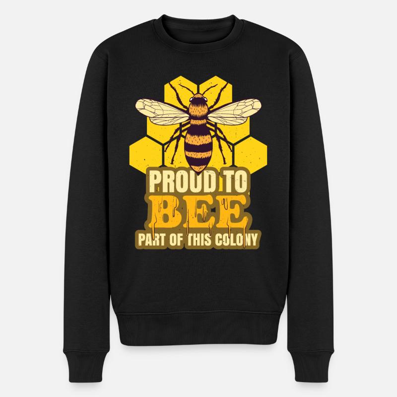 Stolz darauf, Teil dieser Bienenkolonie zu sein - Männer Premium Bio Pullover - Schwarz
