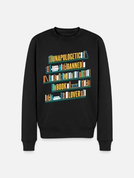 Unapologetic Banned Book Lover - Men's Premium Organic Jumper - black