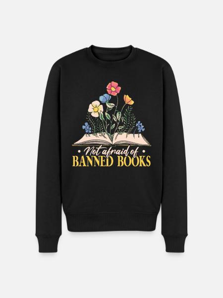 Read Banned Books - Men's Premium Organic Jumper - black