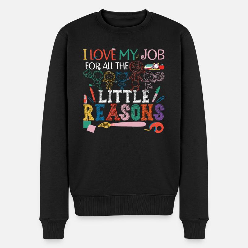 Netter Lehrlehrer - Männer Premium Bio Pullover - Schwarz