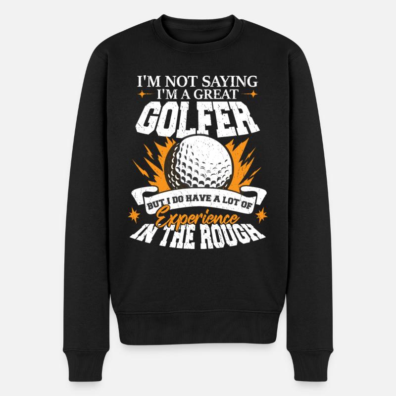 Je suis un grand golfeur - Pull Premium bio Homme - noir