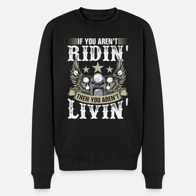 Biker Zitat Lustig - Männer Premium Bio Pullover - Schwarz