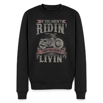 Biker Design Motorrad - Männer Premium Bio Pullover - Schwarz - Vorne - Nico (187cm)