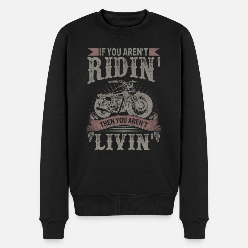 Biker Design Motorrad - Männer Premium Bio Pullover - Schwarz