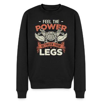 Motard motard motard moto - Pull Premium bio Homme - noir - Devant - Nico (187cm)