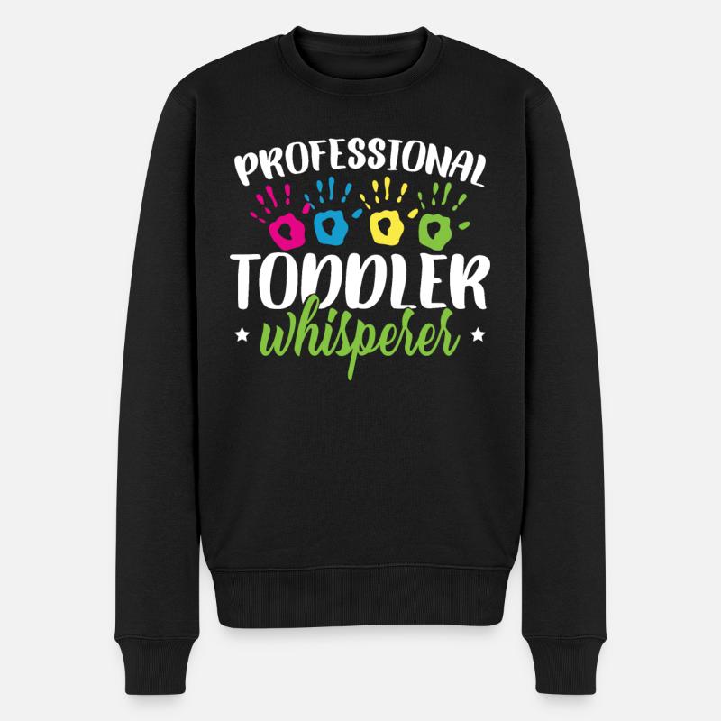 Professioneller Kleinkindflüsterer - Männer Premium Bio Pullover - Schwarz
