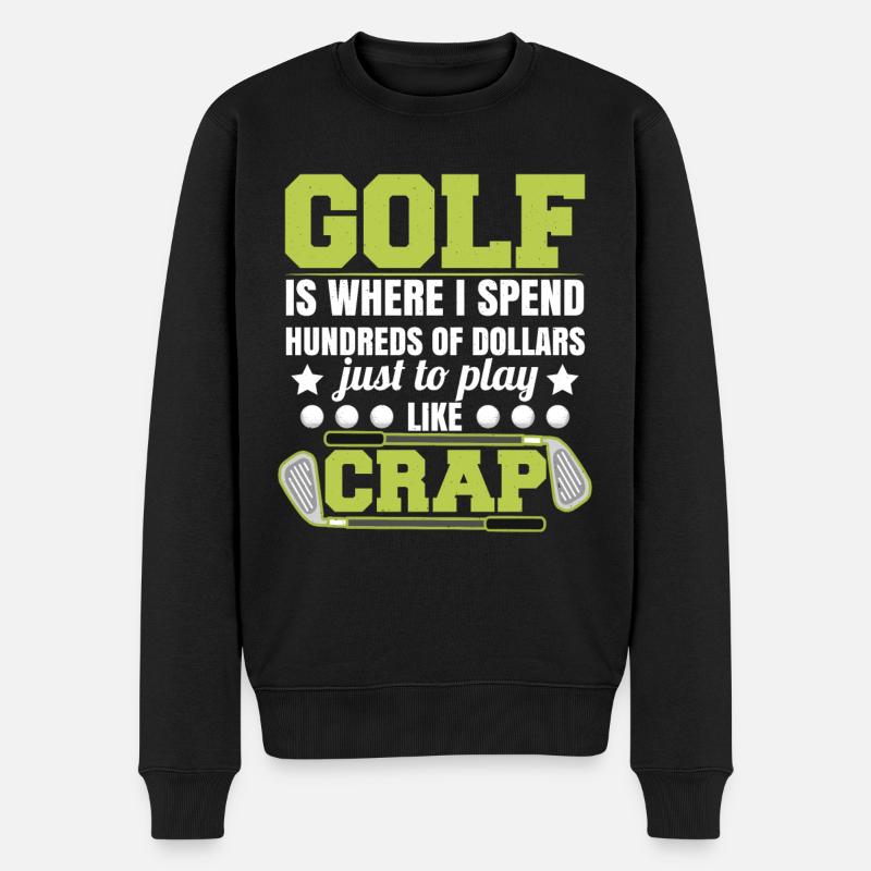 Golf drôle - Pull Premium bio Homme - noir