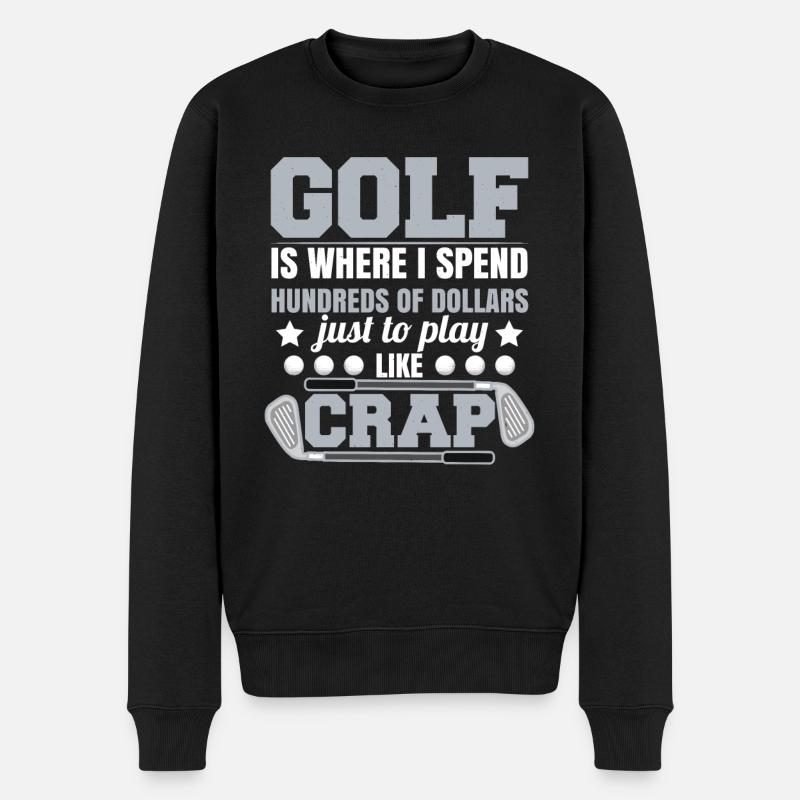 Golf Humour drôle - Pull Premium bio Homme - noir