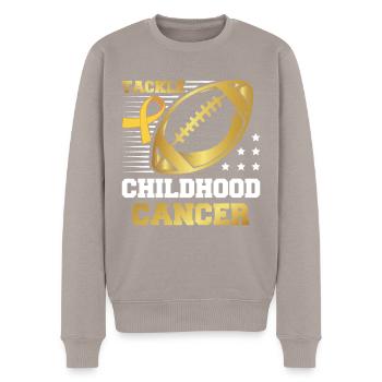 Lutter contre le cancer infantile - Pull Premium bio Homme - taupe - Devant - Nico (187cm)