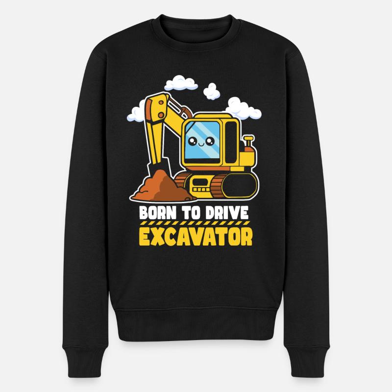 Pelle de véhicule de construction - Pull Premium bio Homme - noir