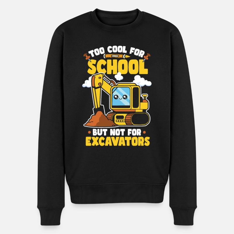 Bagger für Kleinkinder - Männer Premium Bio Pullover - Schwarz