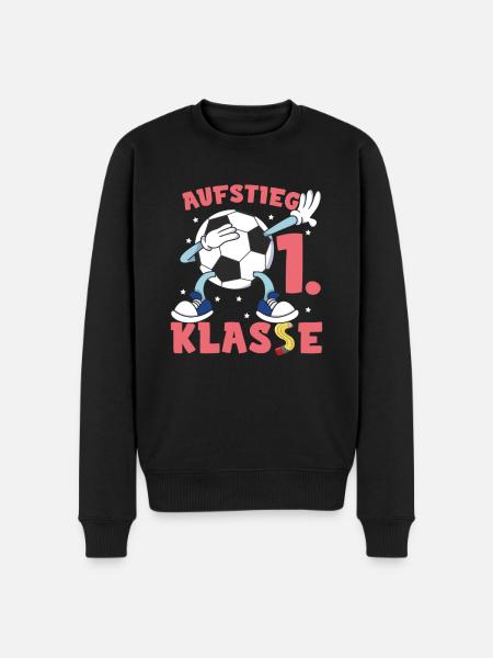Fußball Schulkind Einschulung - Männer Premium Bio Pullover - Schwarz