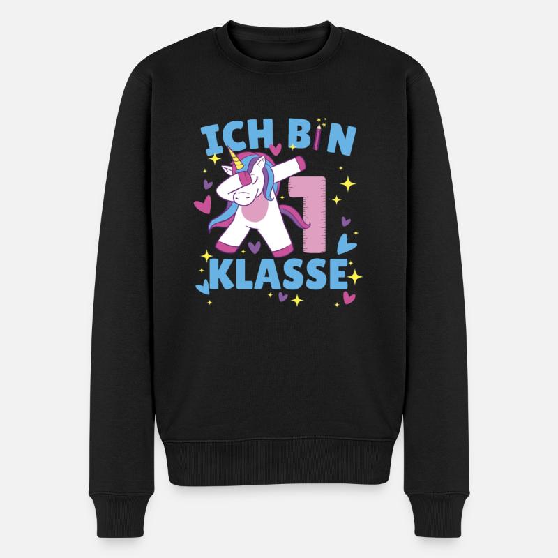 Grundschule Kindergarten Einschulung - Männer Premium Bio Pullover - Schwarz