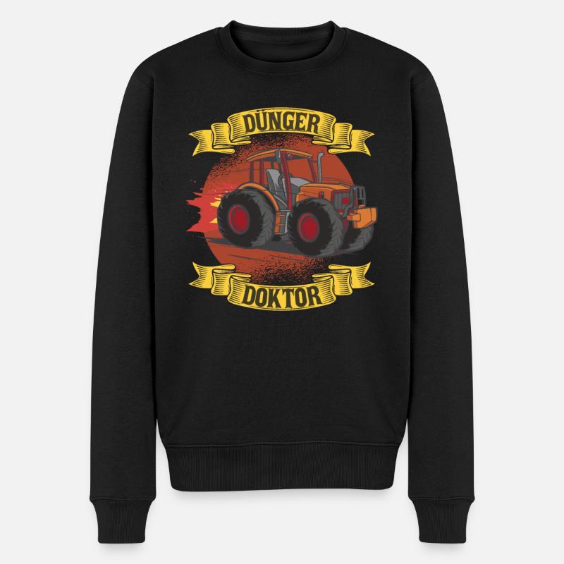 Dünger Doktor - Männer Premium Bio Pullover - Schwarz