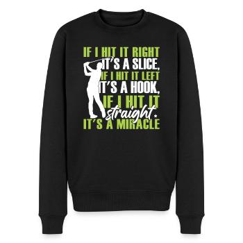 Funny Golfing Golf Player - Men's Premium Organic Jumper - black - Front - Nico (187cm)