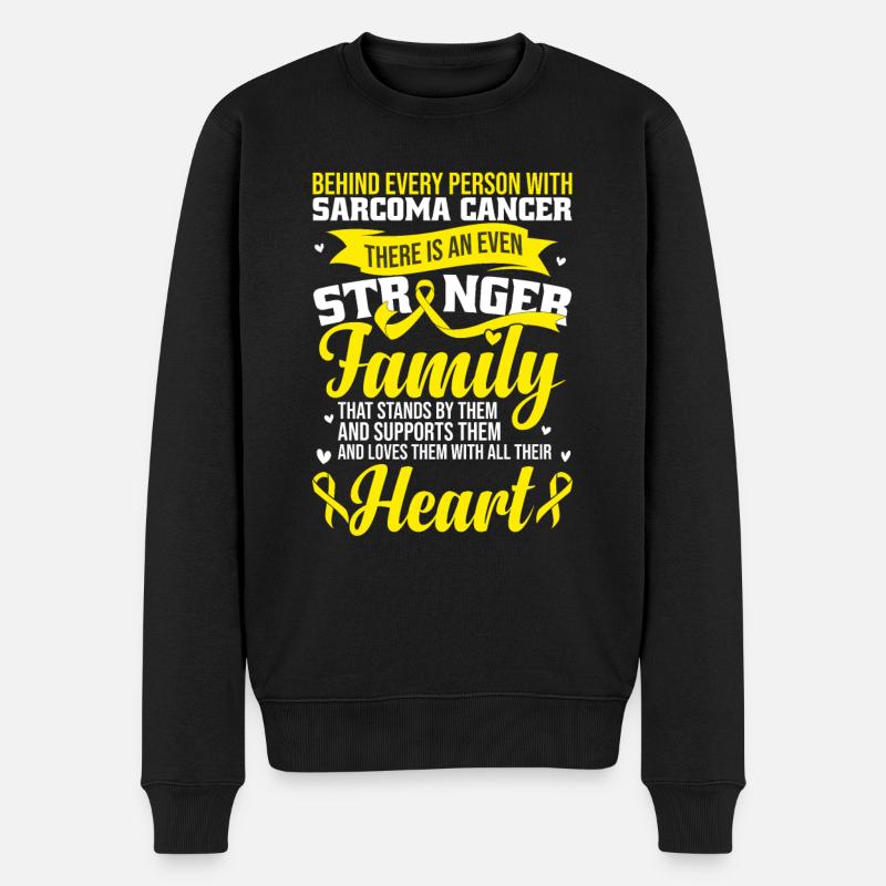 Soutien au cancer du sarcome - Pull Premium bio Homme - noir