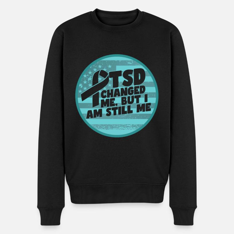 PTBS hat mich verändert | PTBS-Bewusstsein - Männer Premium Bio Pullover - Schwarz