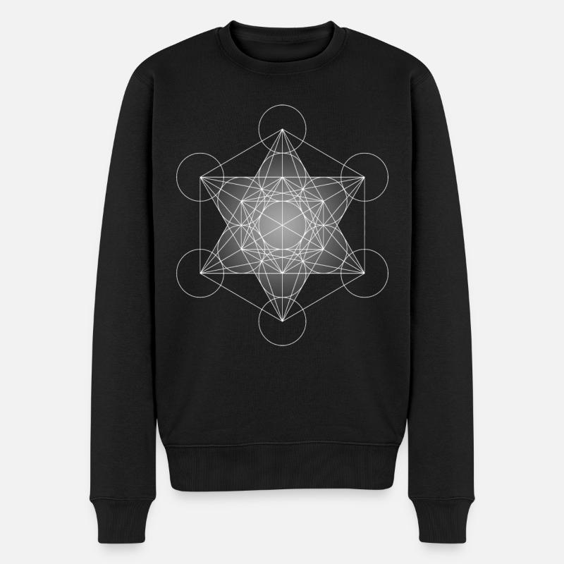 Graphique géométrique sacré - Pull Premium bio Homme - noir