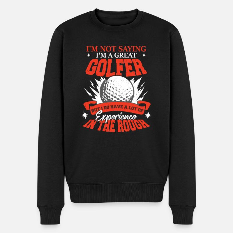 Ich bin ein großartiger Golfer - Männer Premium Bio Pullover - Schwarz