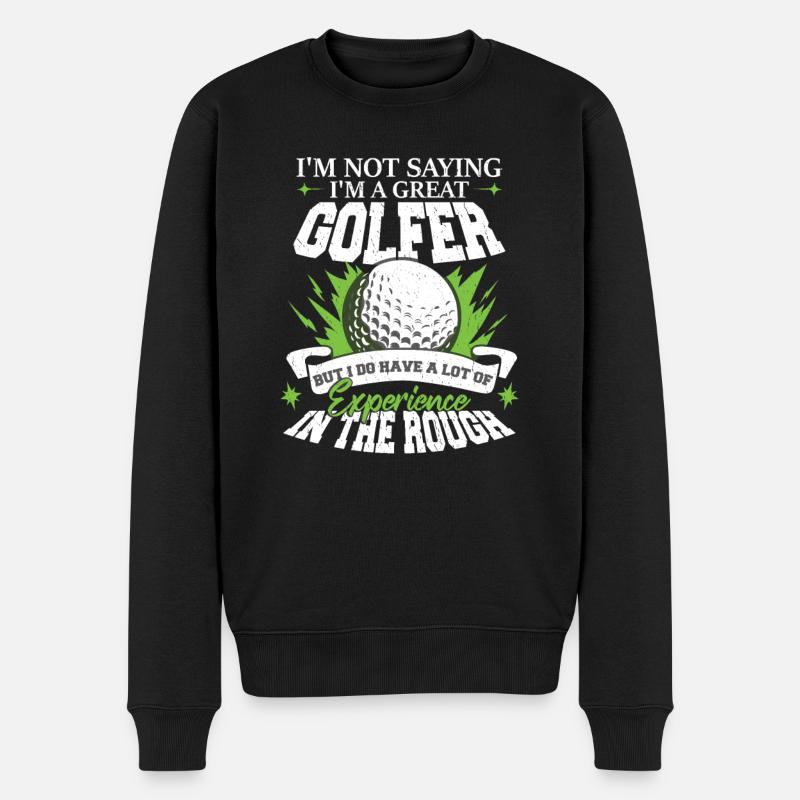 Ich bin ein großartiger Golfer - Männer Premium Bio Pullover - Schwarz