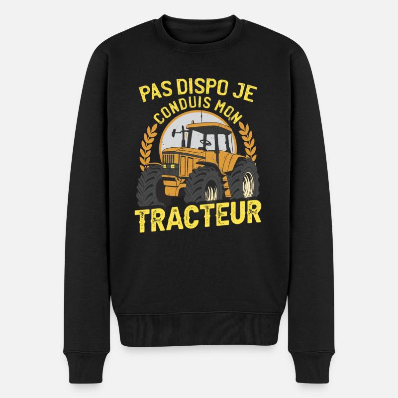 Je Conuis Mon Tracteur - Pull Premium bio Homme - noir