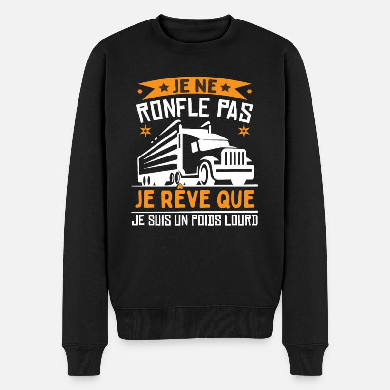 Je Suis Un Poids Lourd - Pull Premium bio Homme - noir