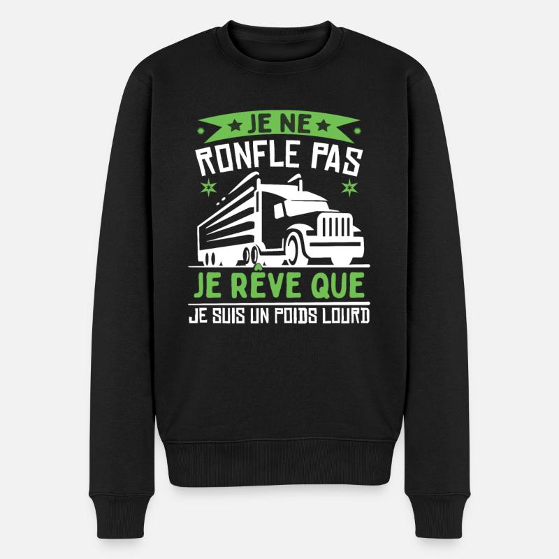 Je Suis Un Poids Lourd - Pull Premium bio Homme - noir
