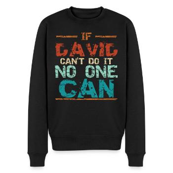 Funny David Dave Birthday - Men's Premium Organic Jumper - black - Front - Nico (187cm)